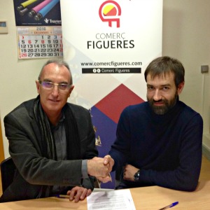 Conveni entre Comerç Figueres i el departament d'Ensenyament de la Generalitat.