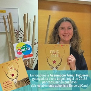 Assumpció Arnall Figueres guanya el premi de 2018 euros gràcies a la Pastisseria Parc Bosch